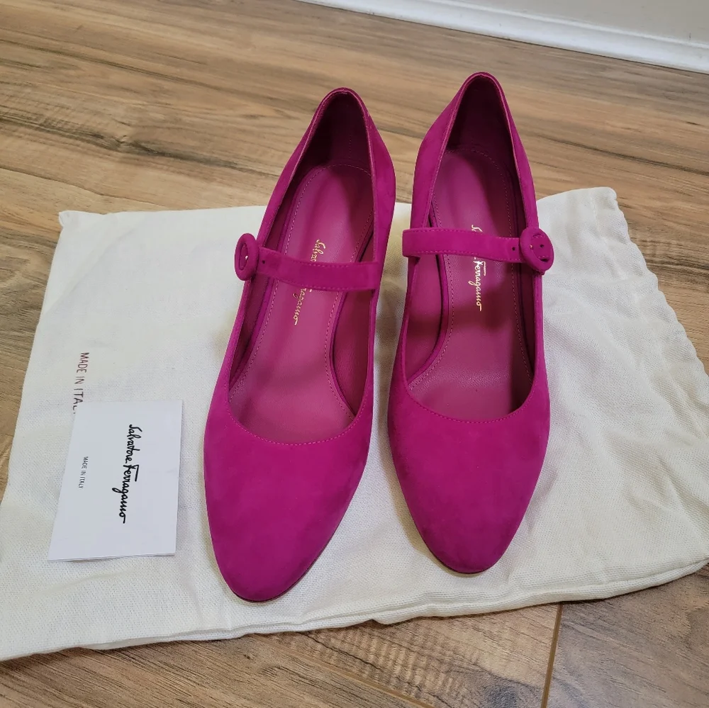 Salvatore Ferragamo Ortensia Mary Jane Pump, Pink, size US 7.5C - Picture 3 of 9